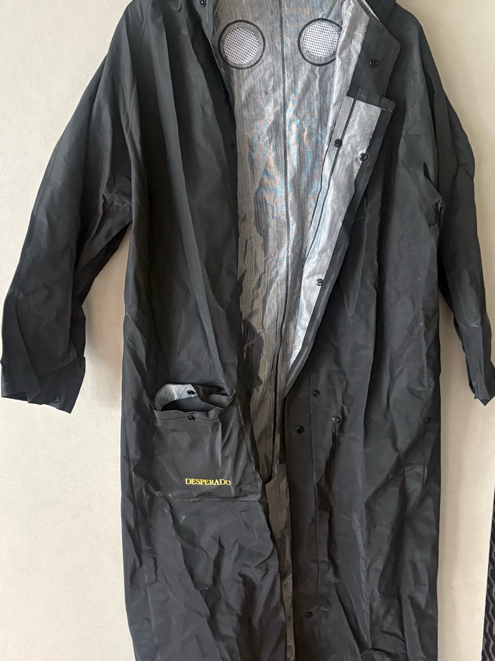 River city Protective wear Black rain coat F Style 267c Size Small. Unisex